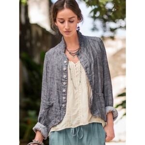 CP SHADES Linen Lightweight Gray Dree Jacket, S